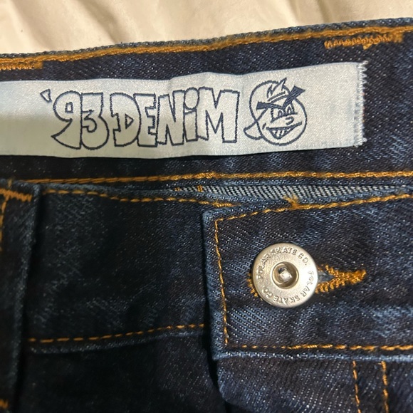 Polar 93 Dark Blue Jeans with Yellow Patch - Picture 6 of 11